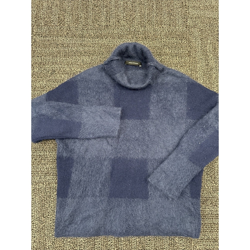 AEFFE SPA CEDRIC CHARLIER BLUE 90% VIRGIN WOOL SWEATER SIZE 6 EUC